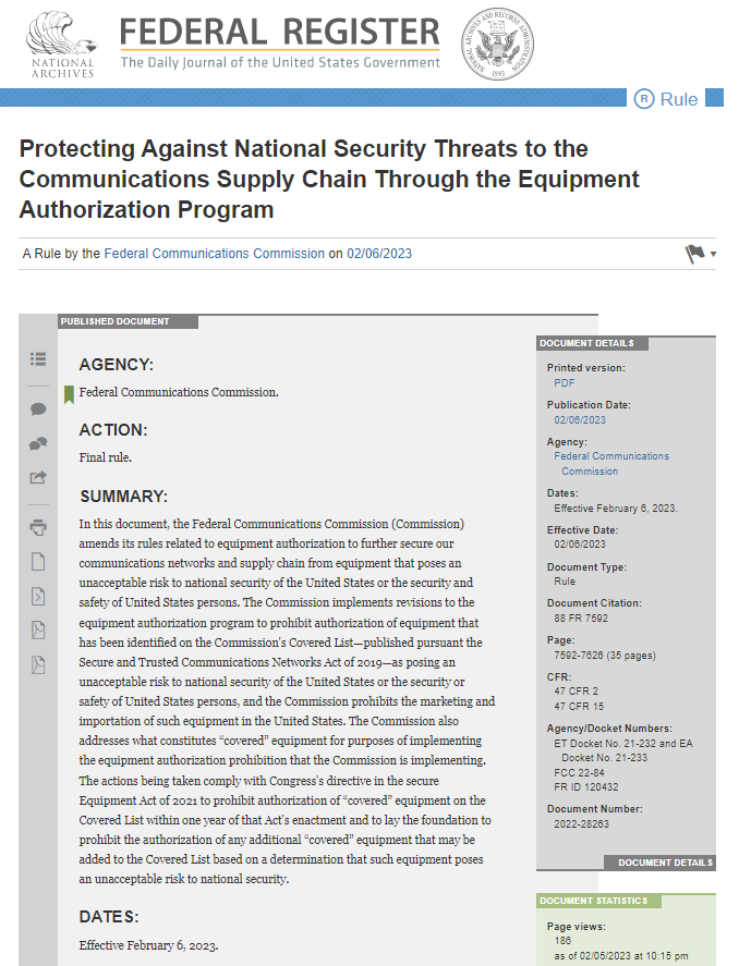 美國FCC ID認證要求提供美國本地代理信息